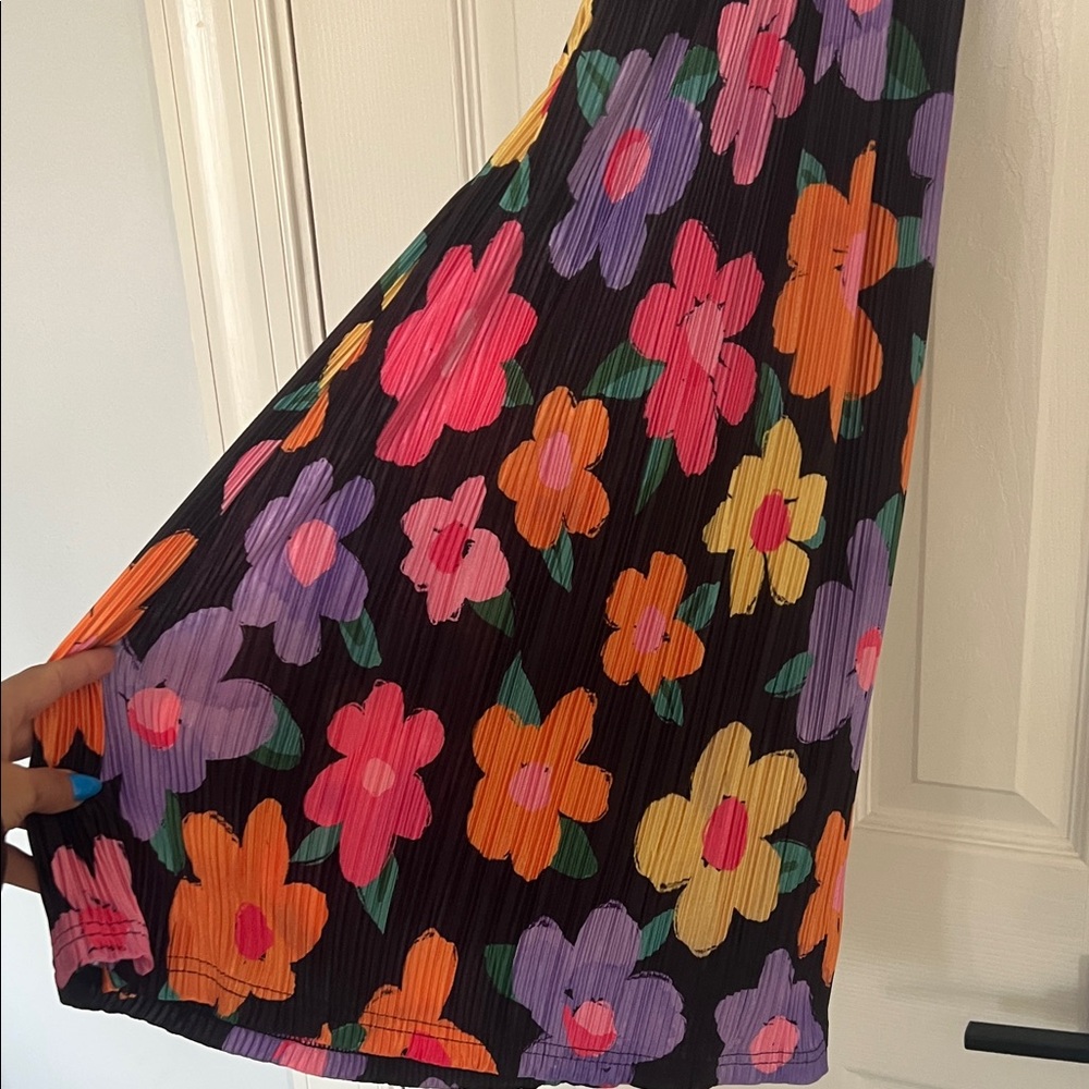 Peppermayo Black Halter Mini Dress with Multicolor Floral Print - Picture 4 of 7